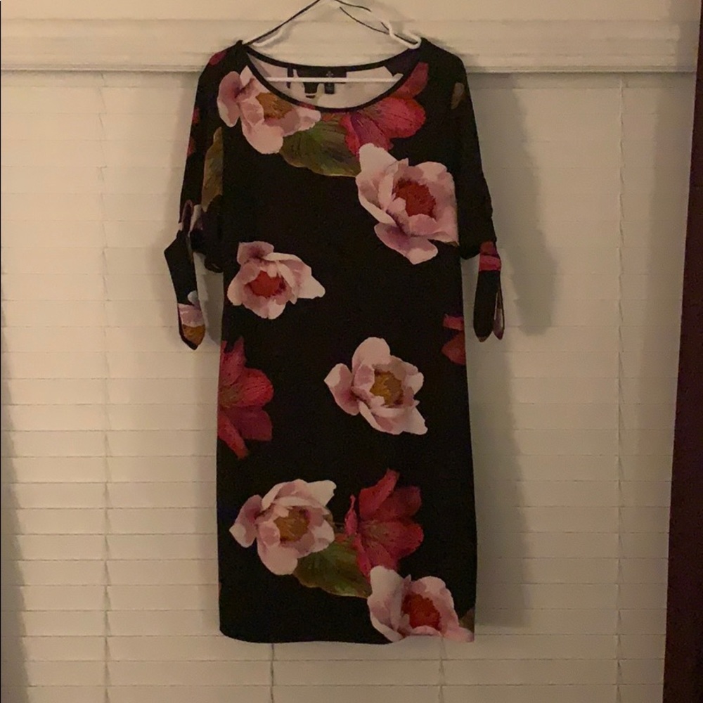 Black floral dress